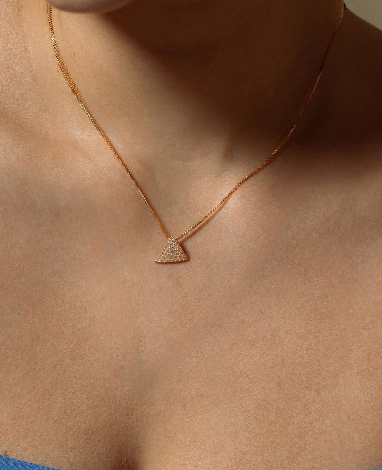 The Shimmery Triangle Necklace