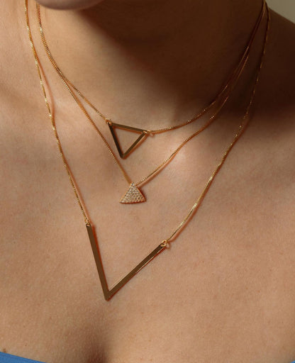 The Shimmery Triangle Necklace